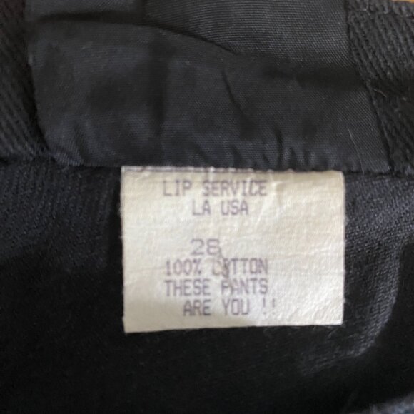 Vintage 1980's, Lip Service LA, Black, Side Lace Rocker Jeans, size 28 - Picture 11 of 12